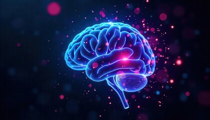 Obraz premium Exploring neural connections 3d brain visualization digital art abstract environment futuristic viewpoint science concept