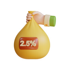 2.5% zakat charity, Money Bag Icon, infaq, sadaqah
