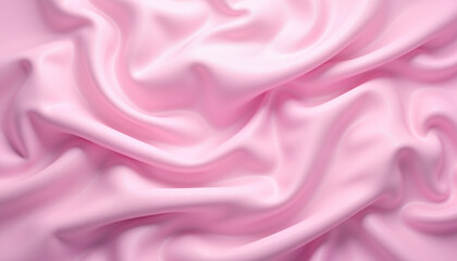 Fototapeta premium Silky pink fabric texture with soft waves and gentle lighting, elegance