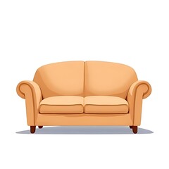 Fototapeta premium leather armchair isolated on white