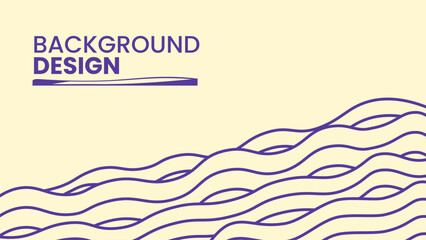 Modern Abstract Wavy Lines Background with Minimalist Design Elements