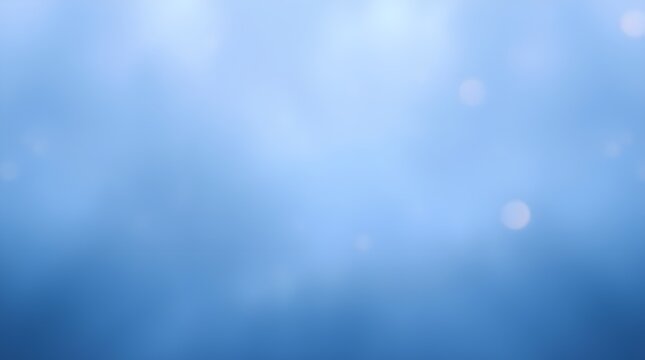 Background image, A soothing gradient of blue hues creates a calming atmosphere, reminiscent of a serene sky or tranquil ocean depths. Gentle light bokeh spots add a dreamy quality to the scene.