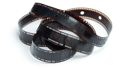 A blank film strip background, creating a timeless and classic backdrop for cinematic or creative content, offering plenty of space for text or imagery