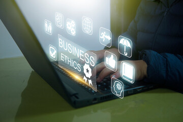 Business ethics Behavior and manners concept. Ethics and compliance concept. Ethical investment,...