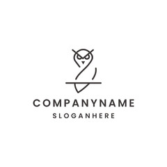 Owl logo design template vector illustration on white background