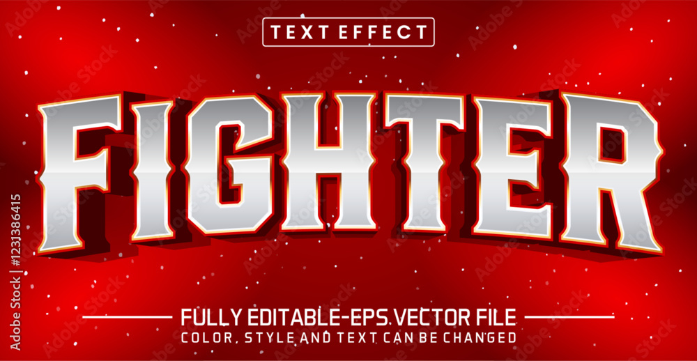 Poster fighter font text effect editable