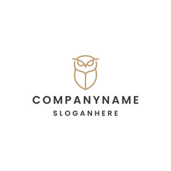 Owl logo design template vector illustration on white background