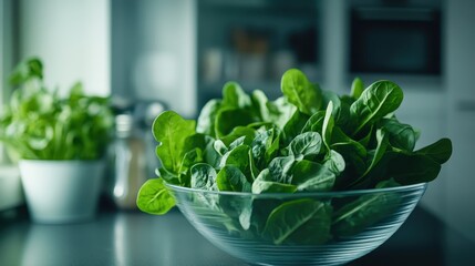 Fresh vegetables and herbs on a modern kitchen countertop ready for meal preparation at home