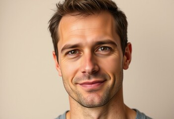Obraz premium Male portrait with neutral background