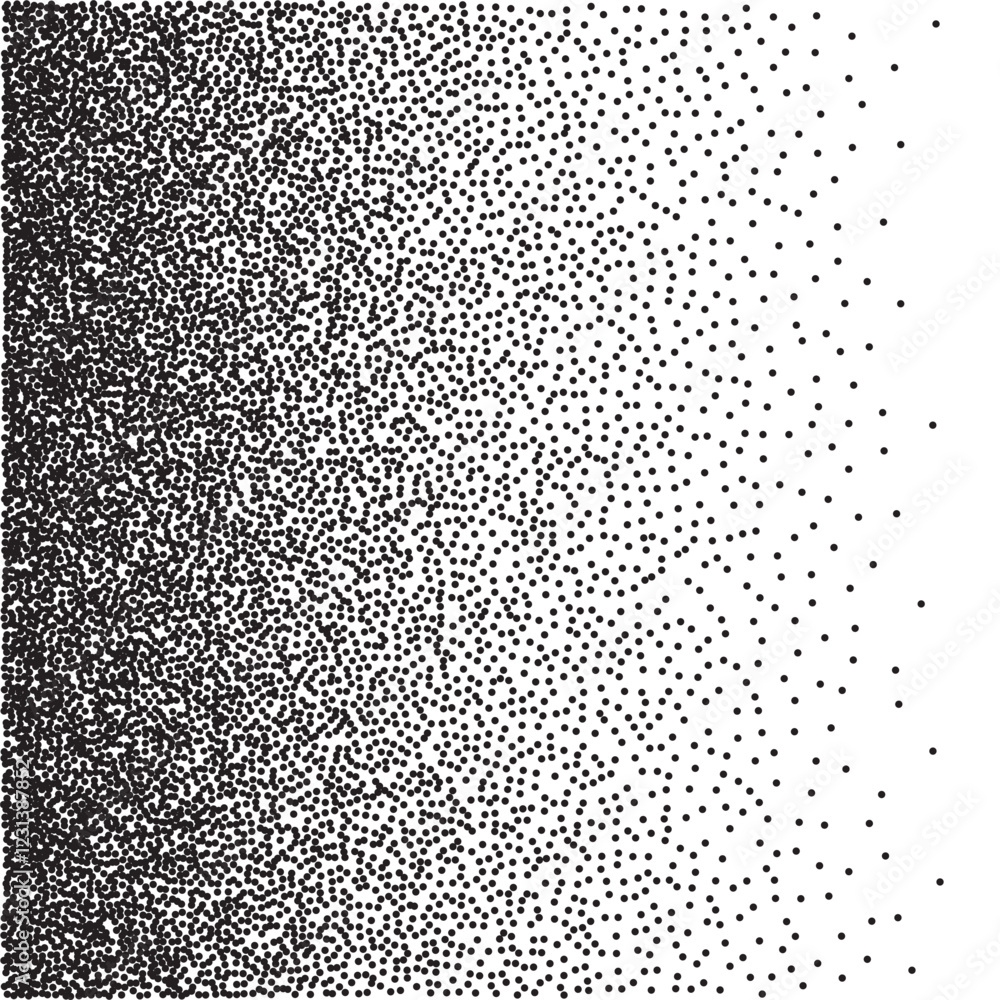 Poster noise background template. grainy dotted pattern. stipple dots random effect