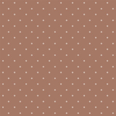 Background with monochrome dotted texture. Polka dot seamless pattern mocha mousse color