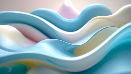 Fototapeta premium Bright abstract health and wellness background with smooth curves, perfect for text about mental health