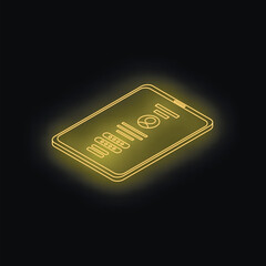 Glowing mobile phone displaying user profile information, representing online identity and digital presence