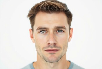 Obraz premium Male portrait on neutral background