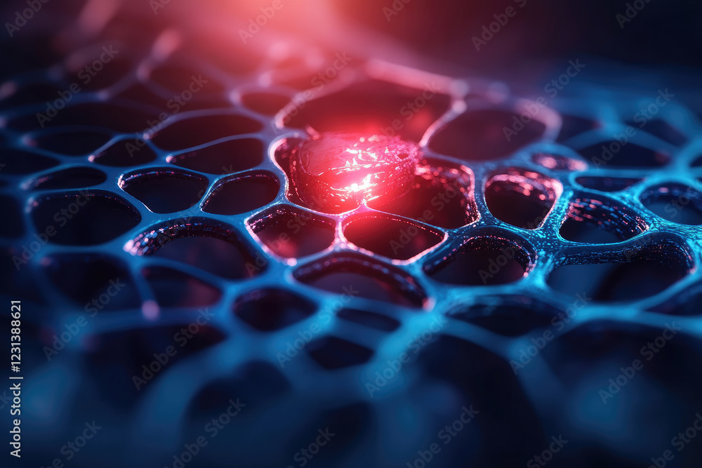 Poster exploring abstract circulatory network vibrant gradient lighting illustration digital art showcase v