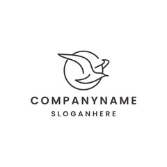 Bird logo design template vector illustration on white background