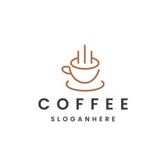 Coffee logo design template vector illustration on white background