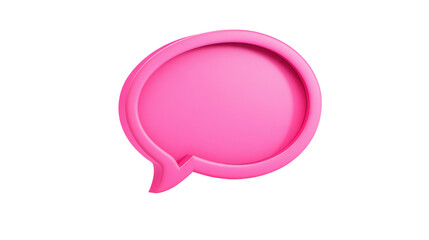 Fototapeta premium Pink speech bubble communicating a message on transparent background