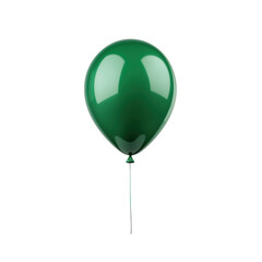 Single vibrant green balloon on a string