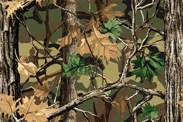 Hyper-realistic Realtree hunting camouflage for outdoor gear