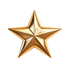 Obraz premium Shiny golden star with a three-dimensional design