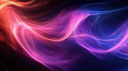 Obraz premium Swirling Purple and Pink Light Trails Abstract Expressionism Artwork