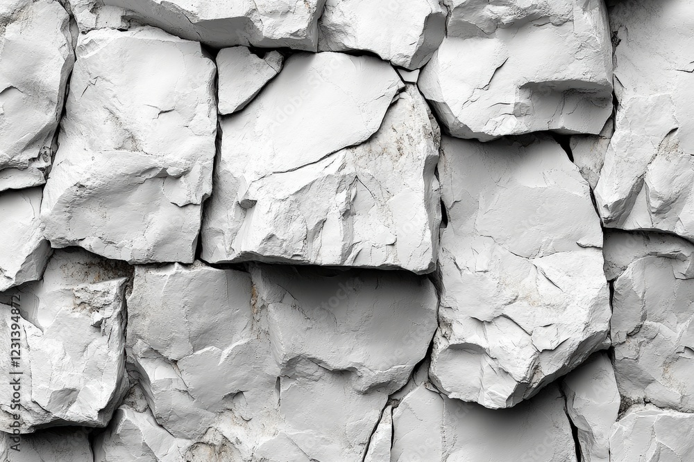 Aufkleber white wall with numerous visible cracks and weathered texture in a close-up view