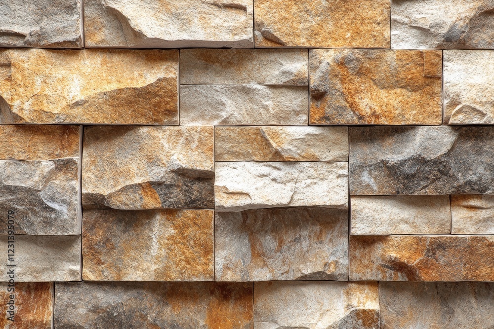 Poster wall constructed from large stone blocks creating a solid and sturdy structure