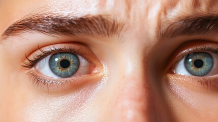 Fototapeta premium Eye closeup. Iris, pupil. Blue-grey eyes