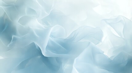 Obraz premium Light Blue Sheer Fabric Draped in Soft Folds