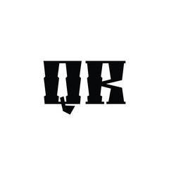 QR monogram logo design letter text name symbol monochrome logotype alphabet character simple logo