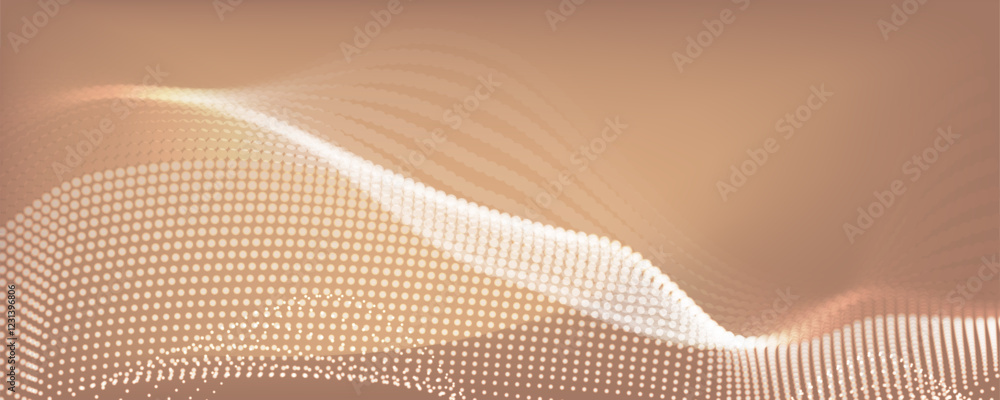 Aufkleber light 3d wave vector illustration. technology concept for landing page or presentation with mocha mo