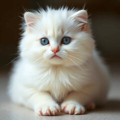 kitten on white background