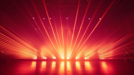 A stage where light beams intersect
