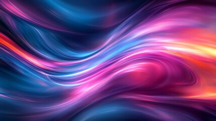 Obraz premium A futuristic, blurred background with blue and purple hues, showcasing innovative digital technology. Perfect for tech, creative, and abstract themes. High-quality, modern, and dynamic
