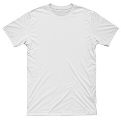 White T-shirt mockup isolated on transparent background cut out