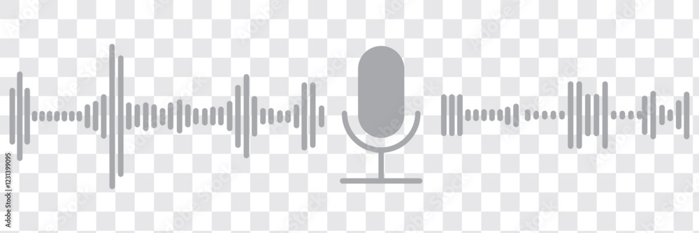 Poster podcast radio icon set . podcast channel or radio logo design using microphone. voice vector icon, r