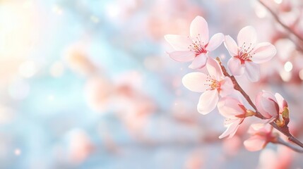 Fototapeta premium Delicate Pink Blossoms in Springtime