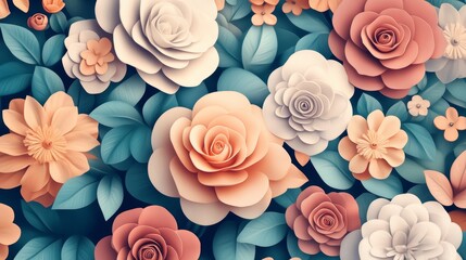 Enchanted Paper Flowers Garden: A 3D Floral Masterpiece