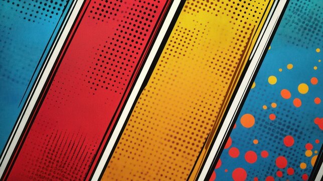 Colorful comic book panels background design