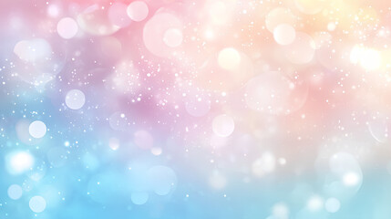 Obraz premium Colorful pastel gradient background banner with soft rainbow color, light blue and pink. Soft blur