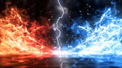 " 相対的な赤と青のエナジーのバックグラウンド ."