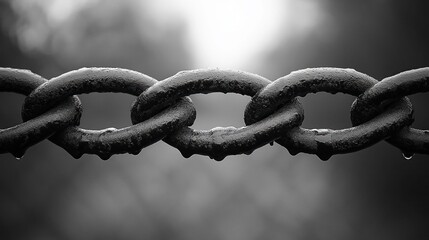 close-up of a chain link metal steel fence with intricate detailing and strong structure