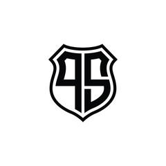 QS monogram logo design letter text name symbol monochrome logotype alphabet character simple logo