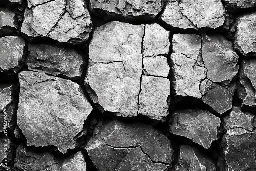 Poster textured stone wall background with rough surface and rock patterns