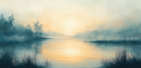 Fototapeta premium Pastel Dreamy Landscape Background with Soft Focus Textured Gradient