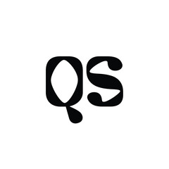 QS monogram logo design letter text name symbol monochrome logotype alphabet character simple logo