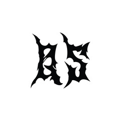 QS monogram logo design letter text name symbol monochrome logotype alphabet character simple logo