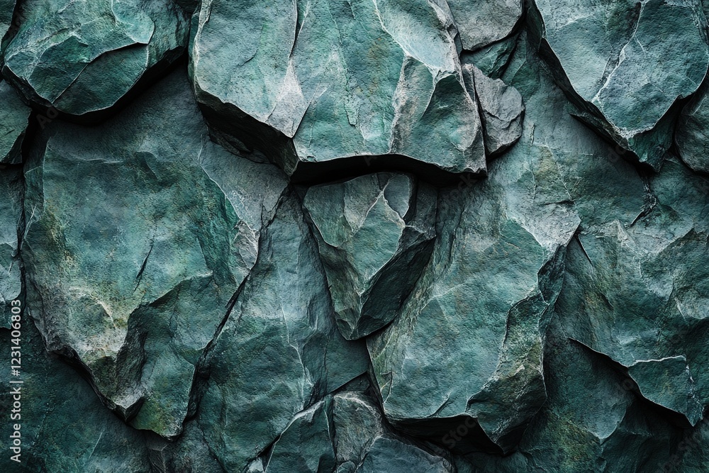 Poster close up image of a textured rock wall showing natural patterns and colors in detail