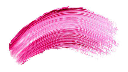 Pink lipstick smear with transparent background creating a bold beauty statement